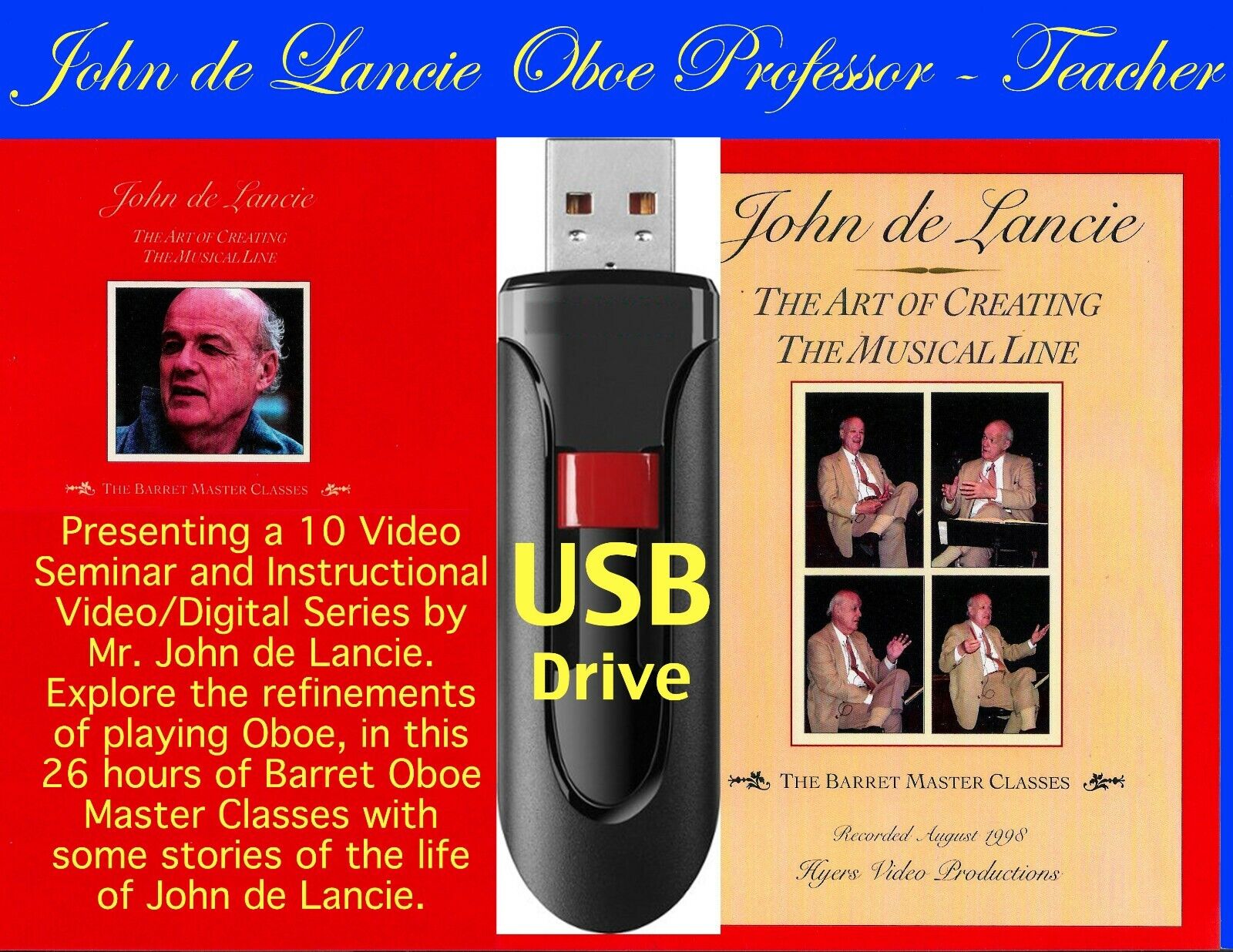JOHN DE LANCIE 10 DVD Art of Creating the Music Line- Digital USB Drive version