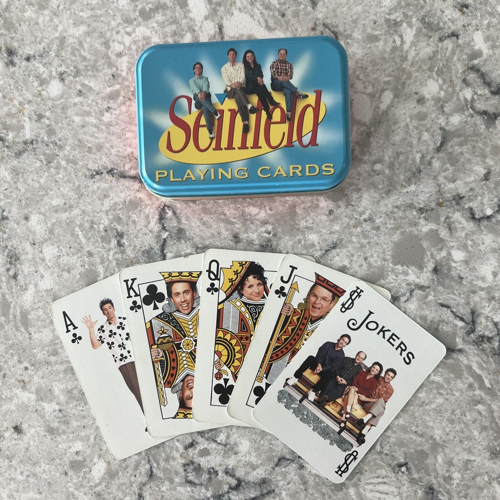 Seinfeld Playing Cards And Case Tin Jerry George Kramer Elaine Joker