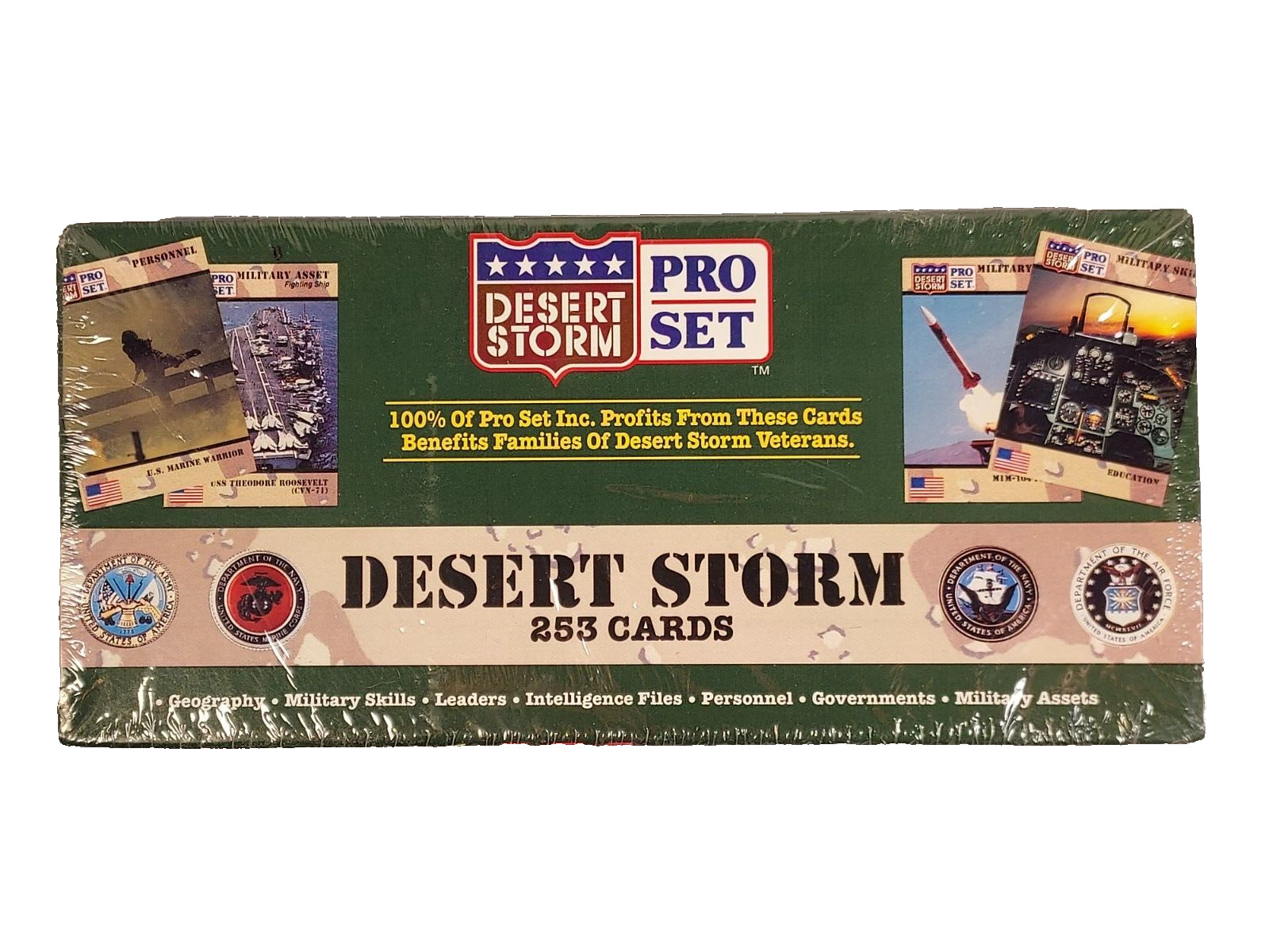 Pro Set 1991 Desert Storm 253 Military Trading Cards Complete Set Unopened - NIB