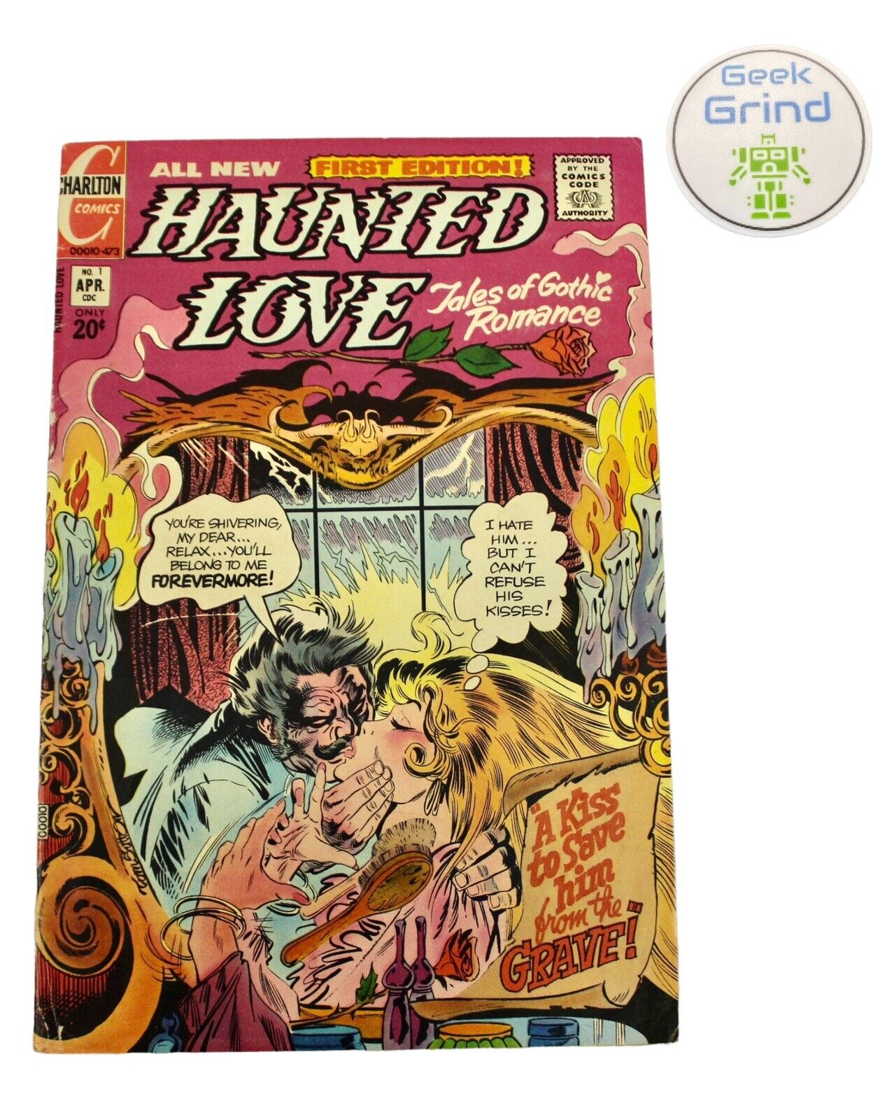 HAUNTED LOVE #1 CHARLTON GOTHIC ROMANCE HORROR TOM SUTTON COVER ART *1973*