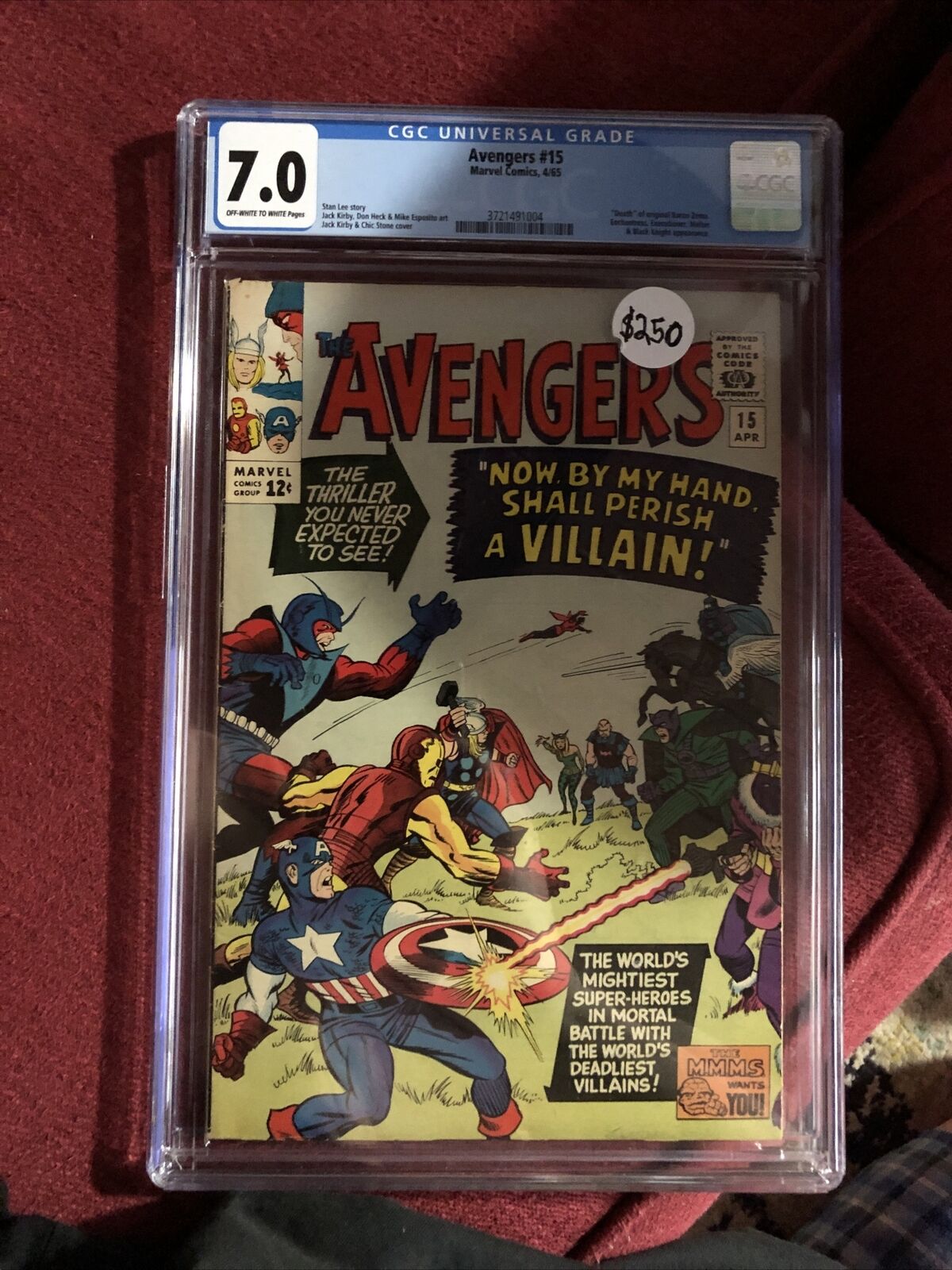 Avengers 15 1965 CGC 7