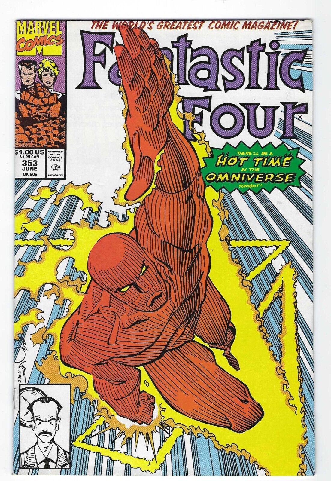 Fantastic Four #353 First Appearance Of Moebius M Moebius. FINE