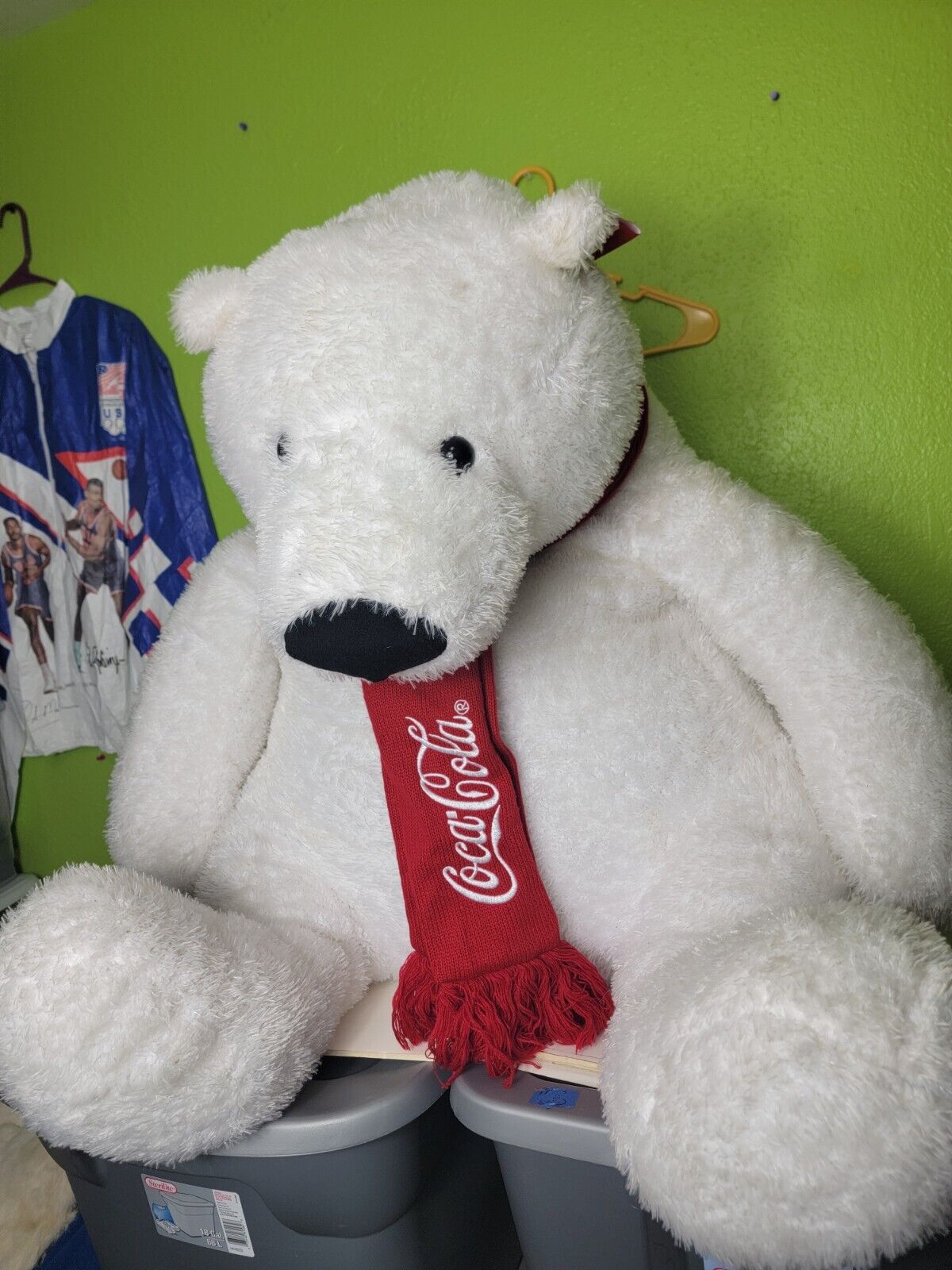 Coca Cola Polar Bear 2018 Large Huge Giant Plush Stuffed Animal Coke