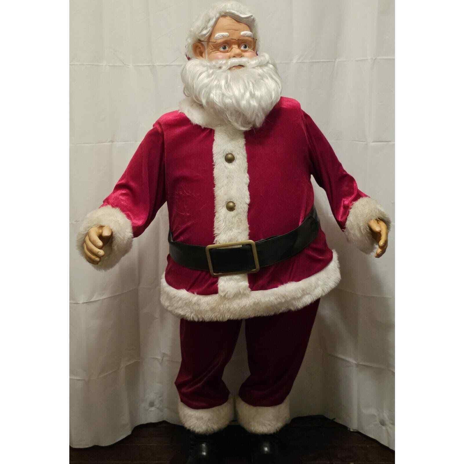 Vintage GEMMY 4ft Tall Animated Dancing & Singing Karaoke Santa Claus WORKS