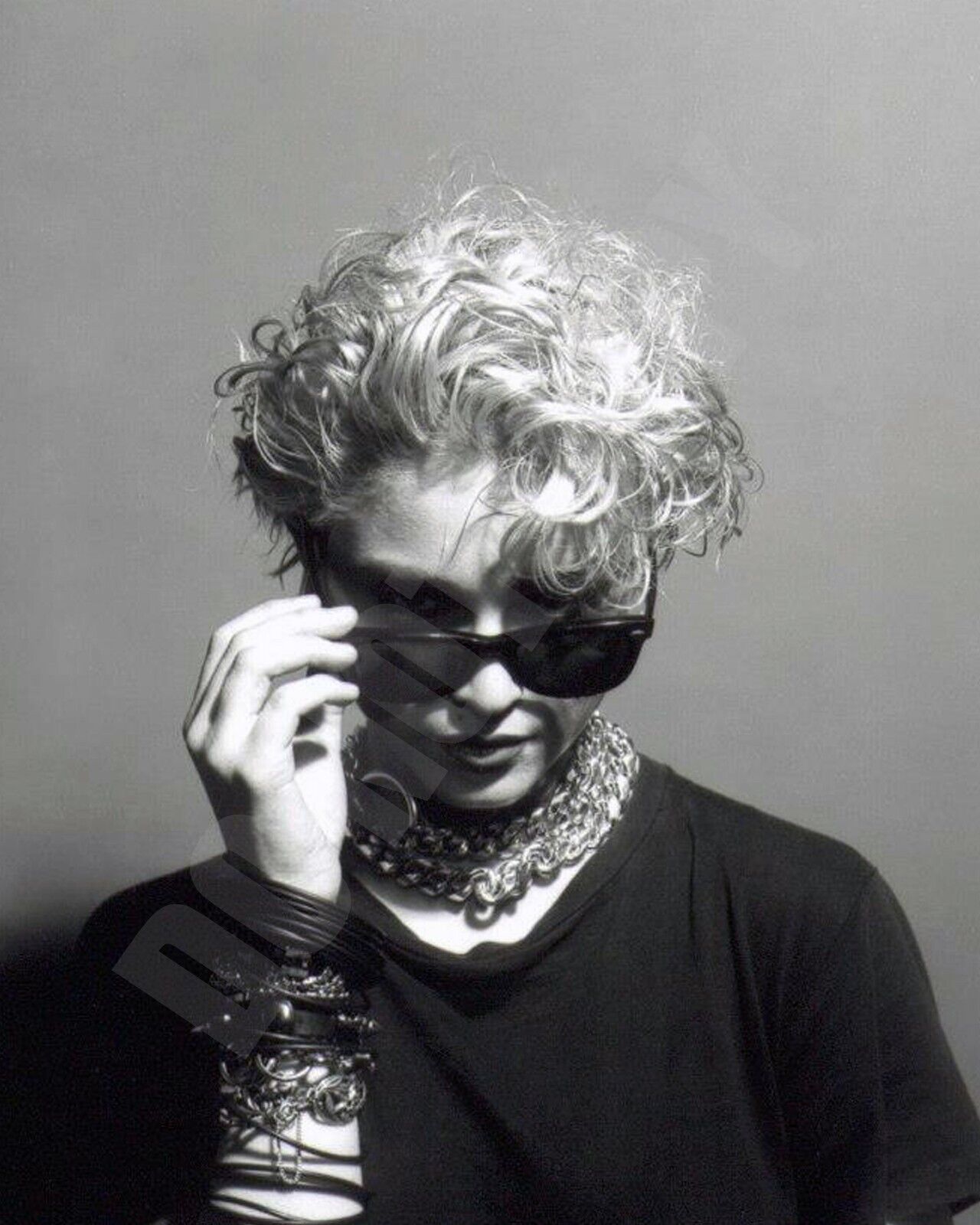 1983 Madonna Debut Album Alternate Cover Peering Through Sun GlassesA 8x10 Photo