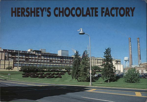 Hershey,PA Chocolate Factory Dauphin County Pennsylvania HFC Chrome Postcard