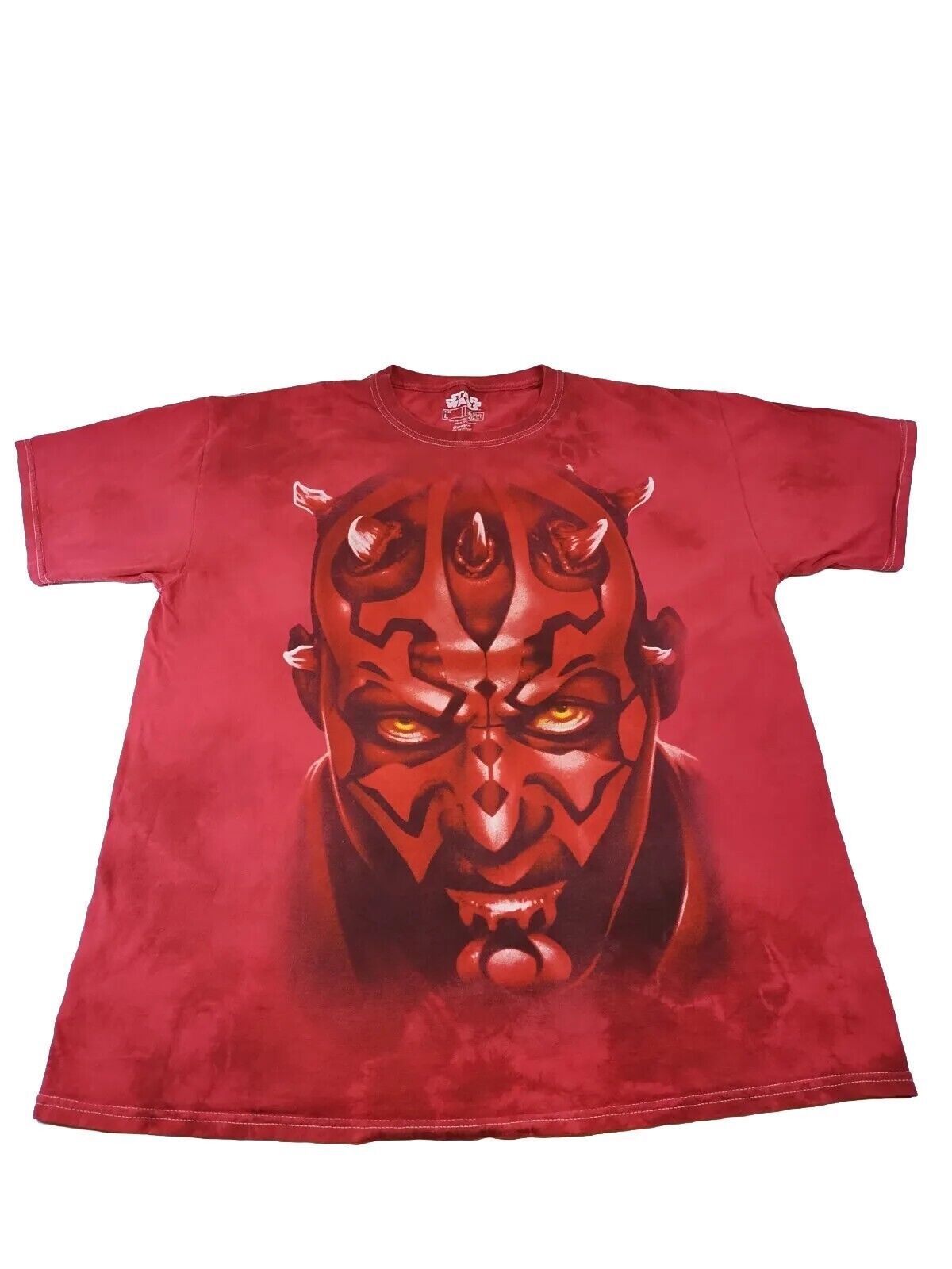 Star Wars T-shirt Darth Maul Mens Size Large Tie Dye Fire Red 