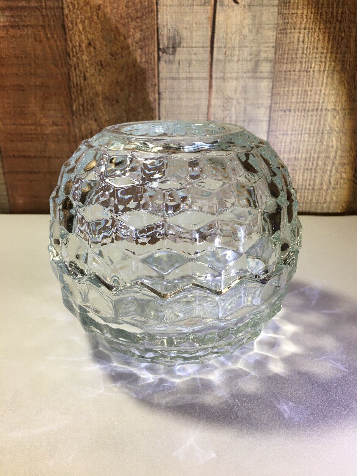 Beautiful Fairy Lamp Clear Glass Round Fairy Lamp Candle Holder by Homco US