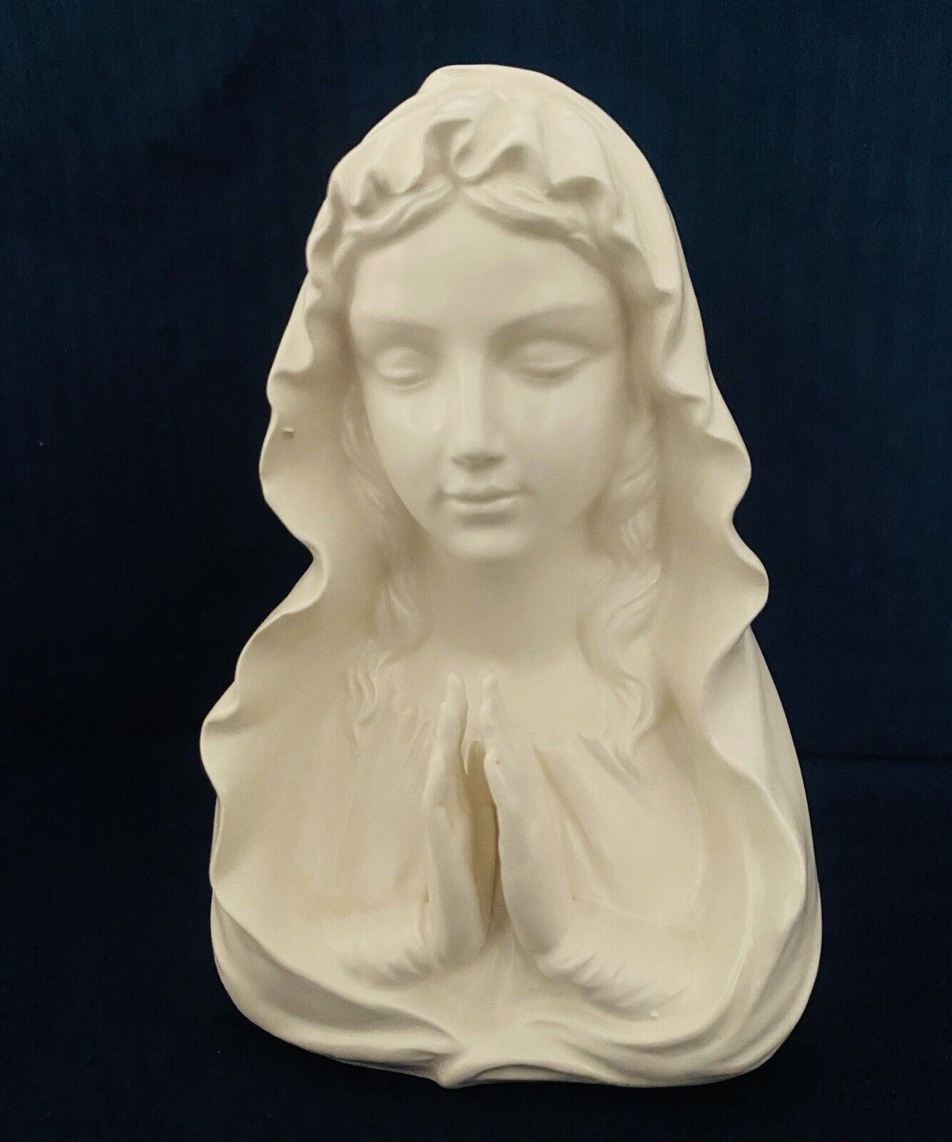 Vintage Praying Virgin Mother Mary Planter Ceramic Madonna Brinn’s Japan White