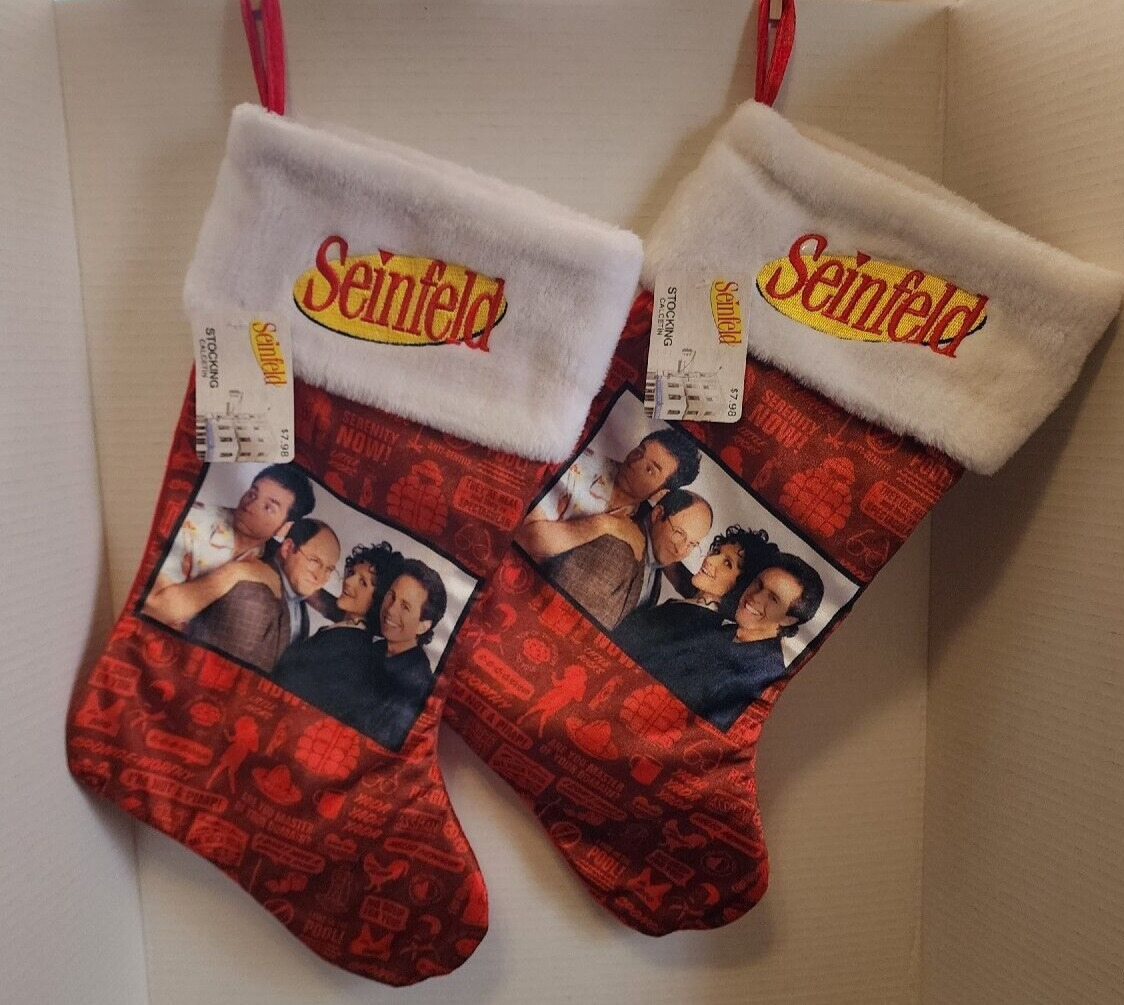 2X Brand New Seinfeld Television Character Christmas Holiday Stockings Jerry