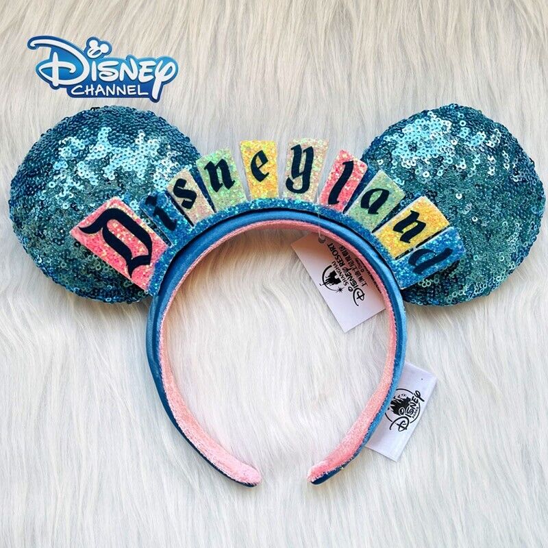 Disney Parks Headband Happiest Place Edition Disneyland Marquee Sign Ears