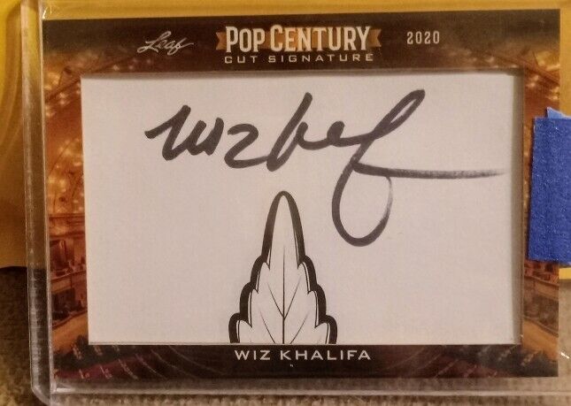 2020 Leaf Pop Century Wiz Khalifa auto card. Rapper and Entrepreneur