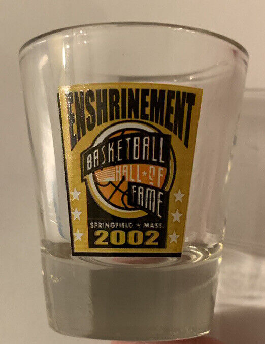 NBA 2002 Hall Fame Enshrinement Shot Glass  Magic Johnson Lakers,  Globetrotters