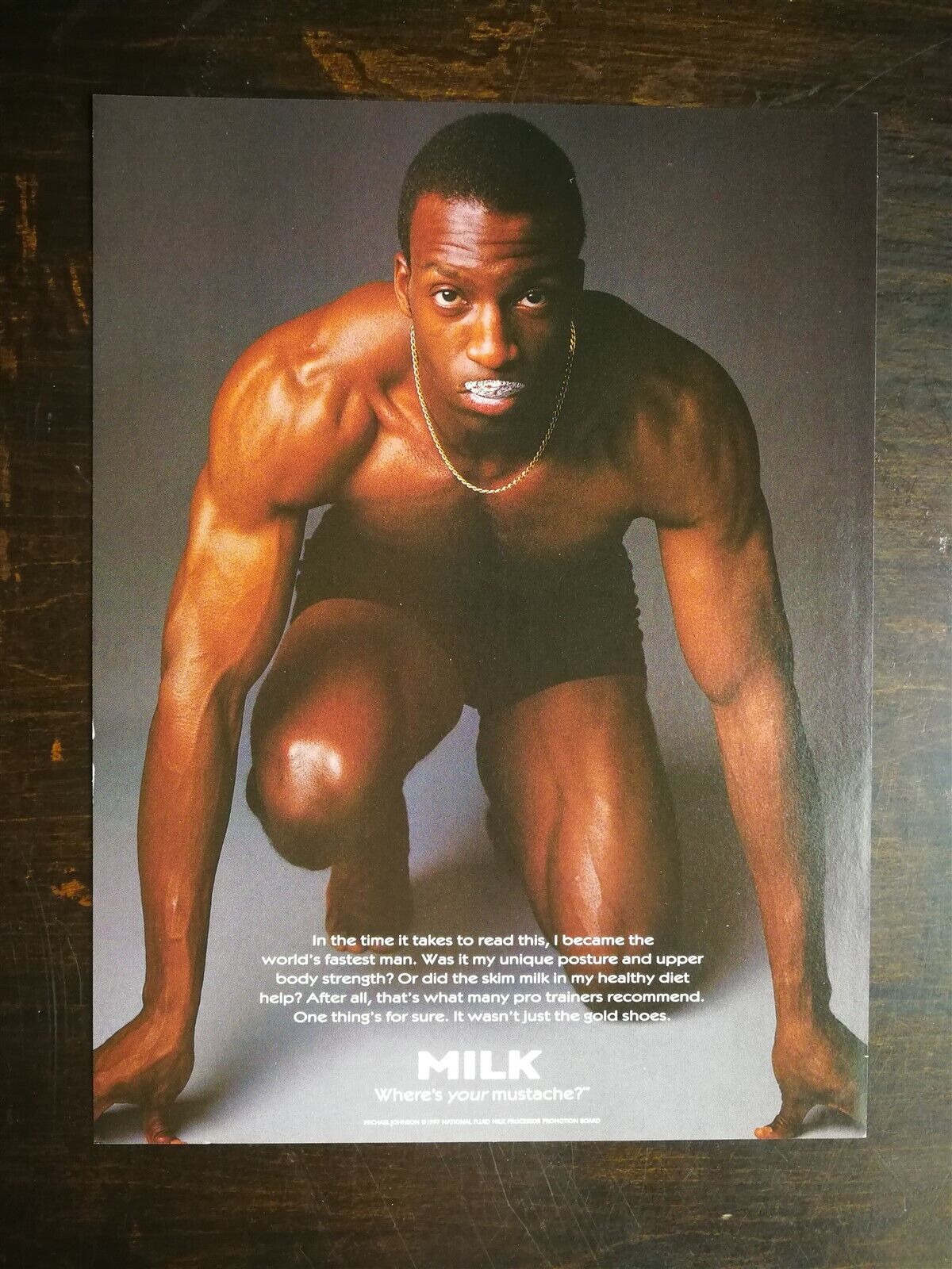 1997 Michael Johnson Got Milk? - Full Page Original Color Ad