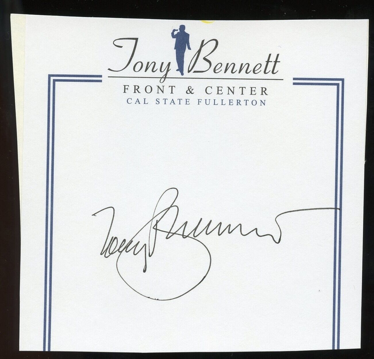 Tony Bennett d2023 signed autograph auto 4x4 cut BC Beckett Certified BAS