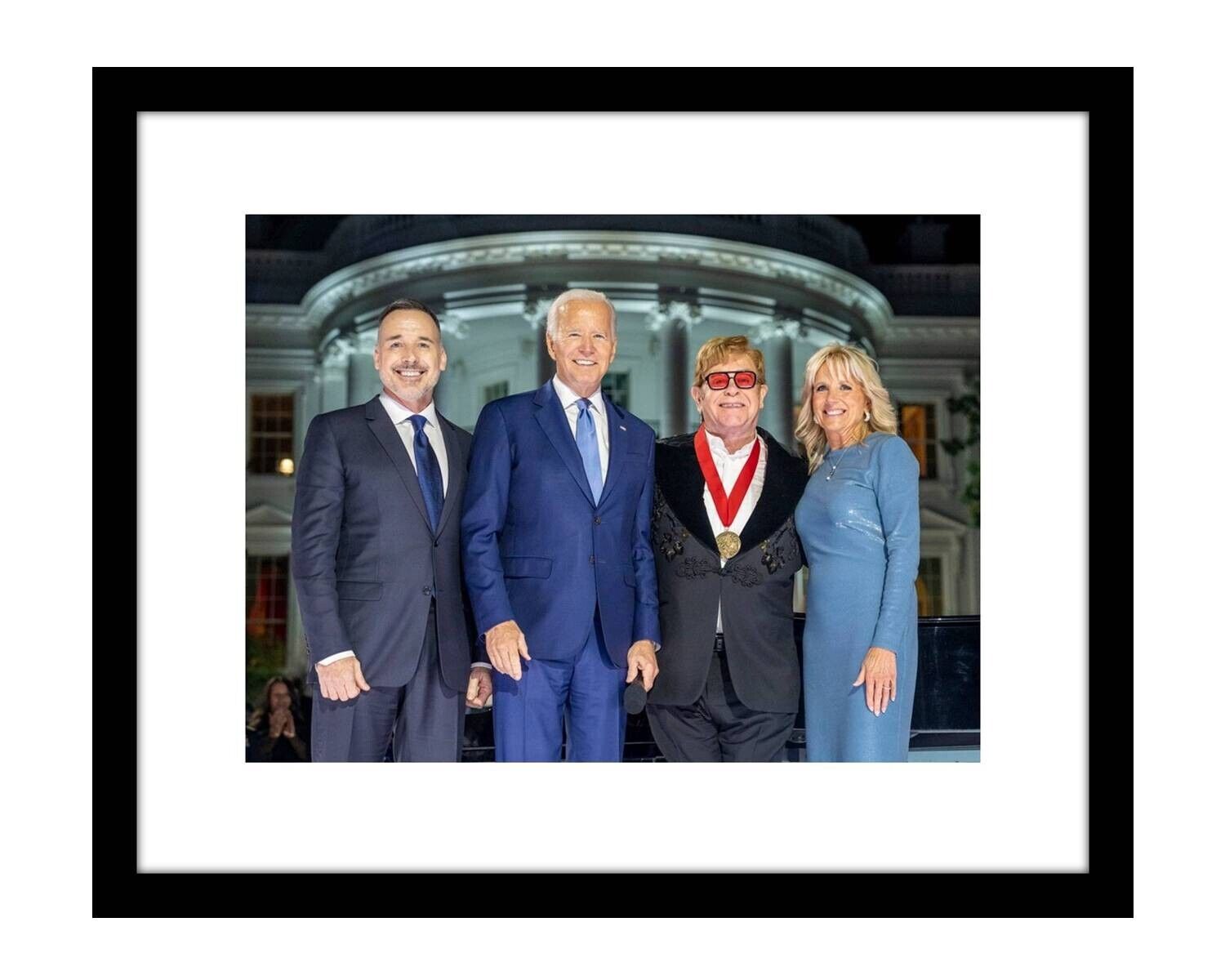 Joe Biden & Elton John 8x10 photo print White House president United States