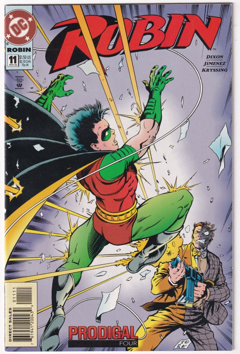 Robin #11 November 1994 DC Chuck Dixon Phil Jiminez Two-Face Batman Tim Drake