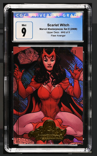 2008 UD Marvel Masterpieces Scarlet Witch #A6, CGC Graded 9 Mint