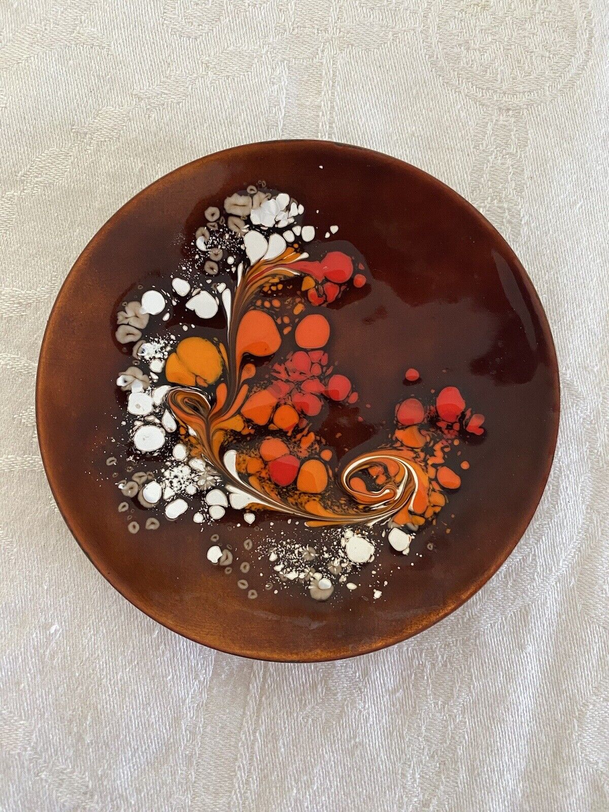 Enameled Copper Trinket Dish Handmade by Artist Odyn Copr in Snowdonia 