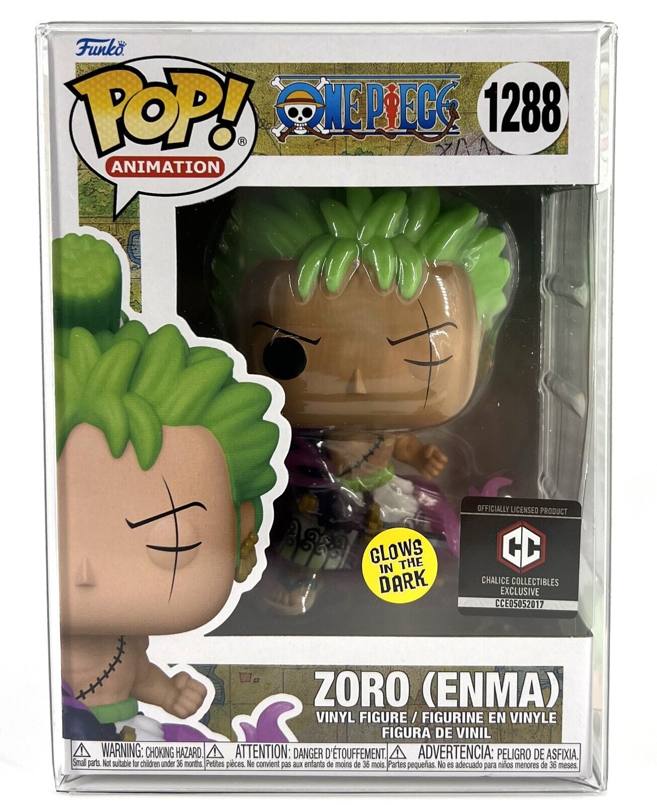 Funko Pop One Piece Zoro (Enma) GITD #1288 Chalice Collectibles Exclusive