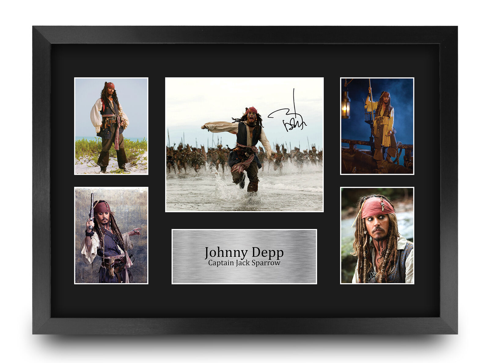 Johnny Depp Pirates of the Caribbean Gifts Signed Photo Print for Movie Fans