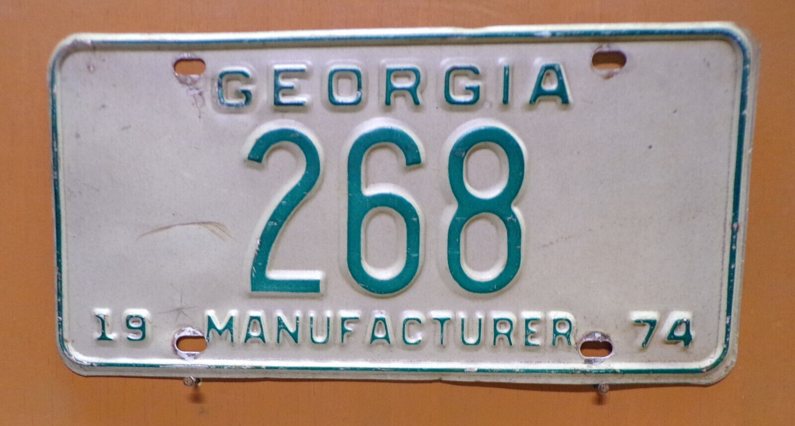 1974 Georgia License Plate
