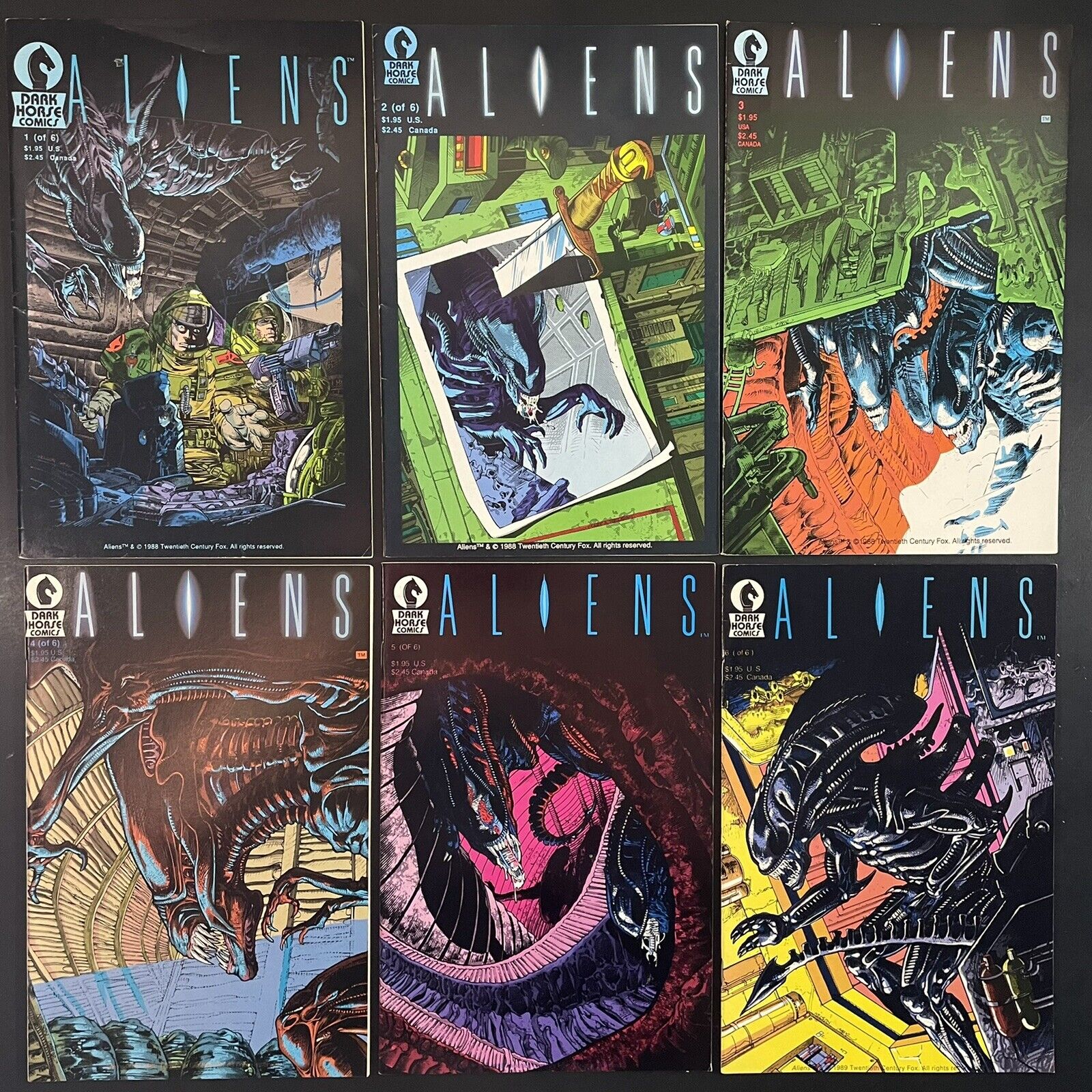 Aliens 1-6 COMPLETE 1st Prints KEY 1st Aliens Verheiden Nelson Dark Horse 1988