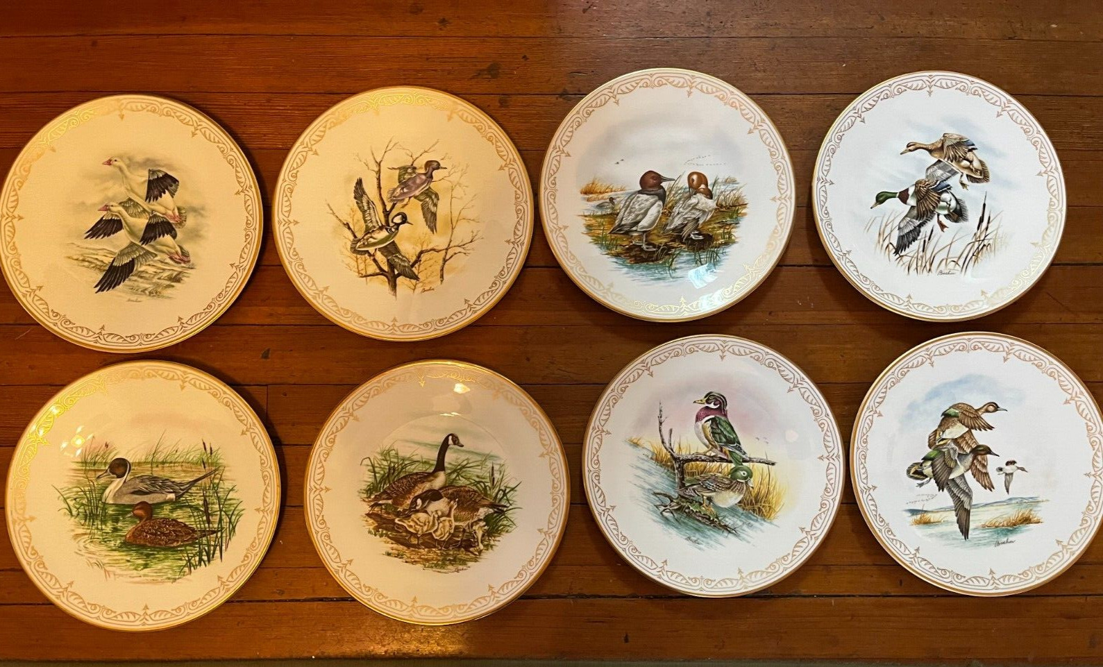8 The Edward Marshall Boehm Water Bird Plate Collection FULL SET OF 8 MINT COND