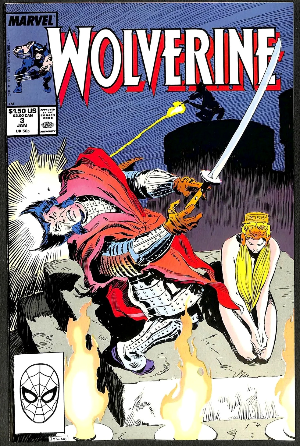 Wolverine 3 Marvel Comics 1988 Jan Chris Claremont John Buscema Silver Samurai