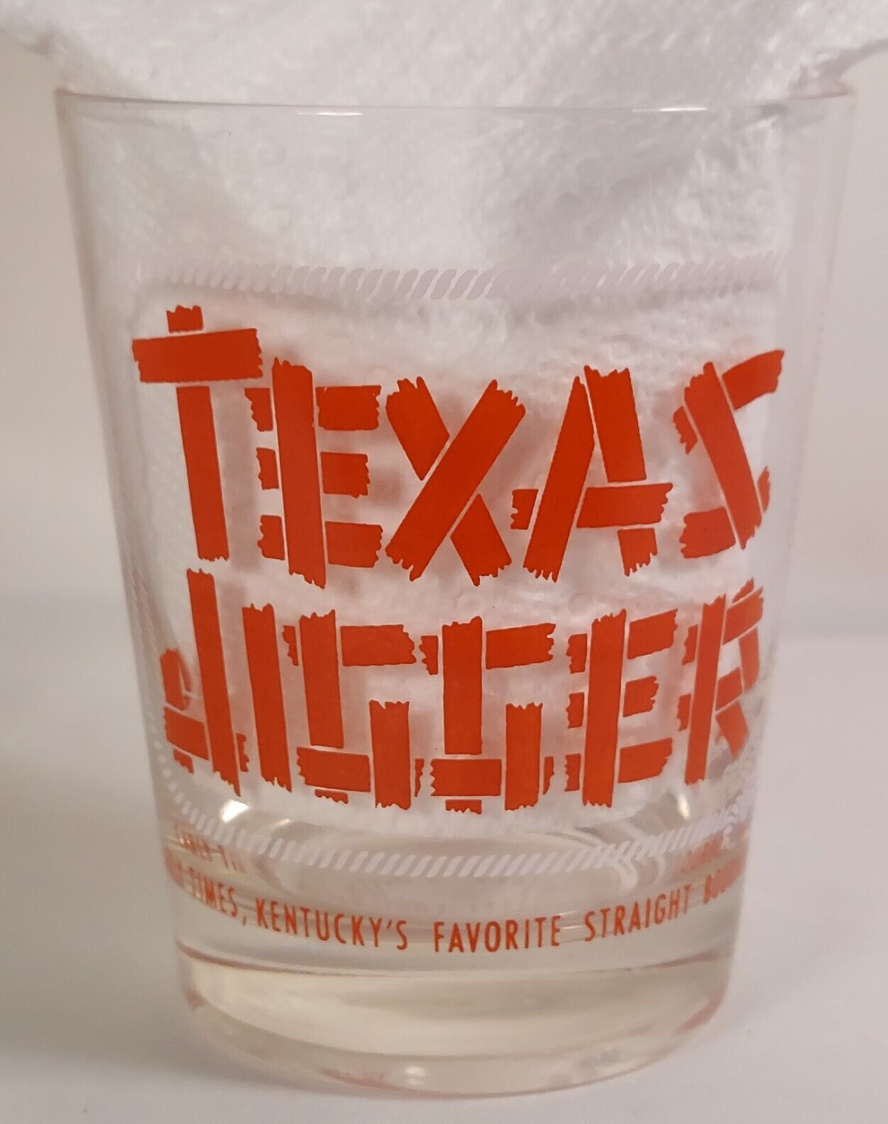 Vintage Early Times Texas Jigger whiskey glass \