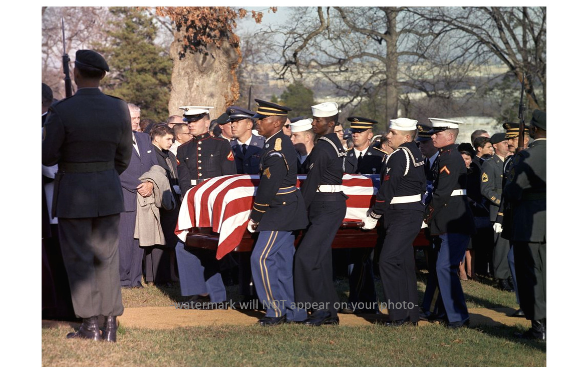 John F Kennedy Funeral Casket PHOTO Grave Cemetery, JFK Assassination