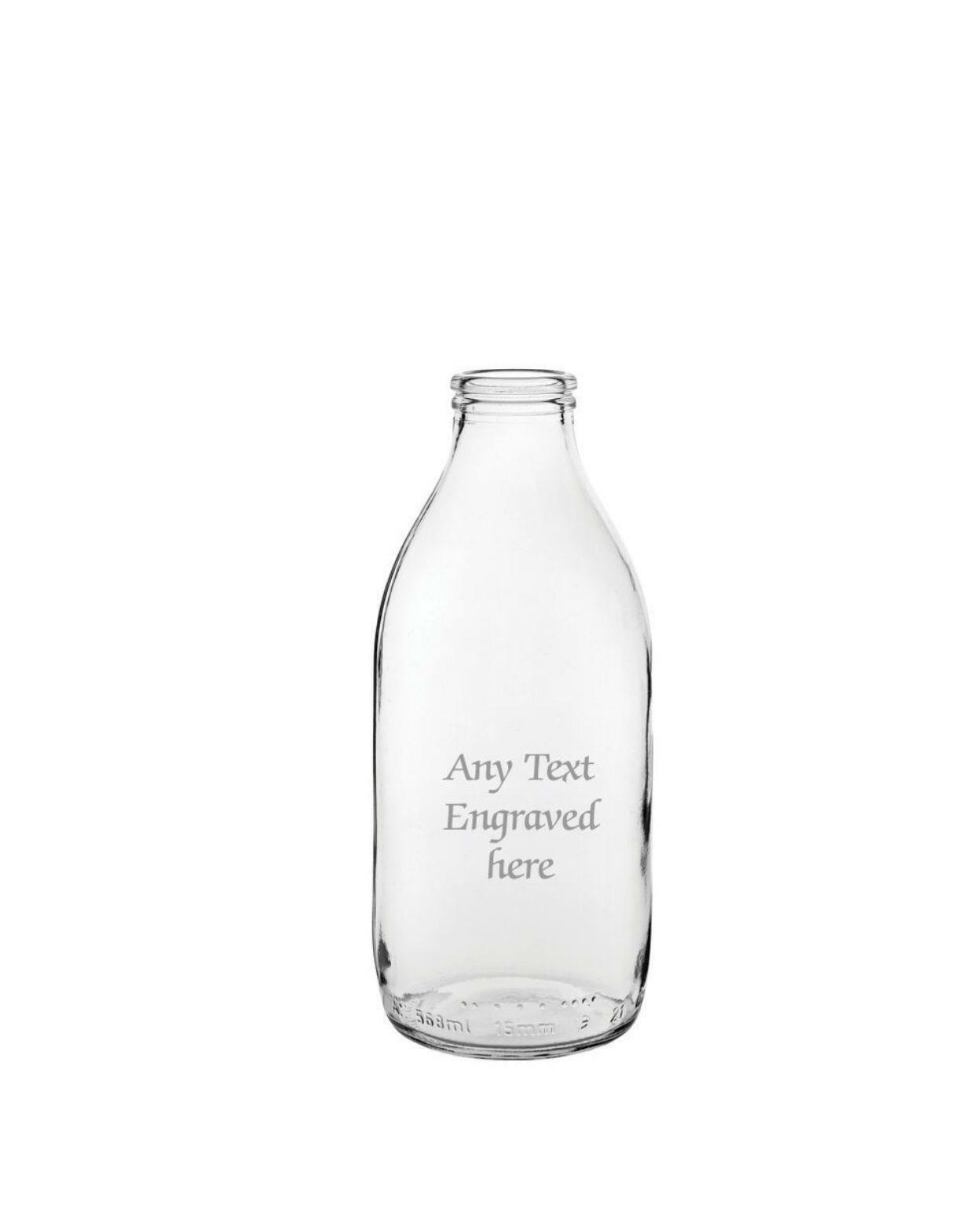 Personalised Glass Pint Milk Bottle 20oz (58cl)