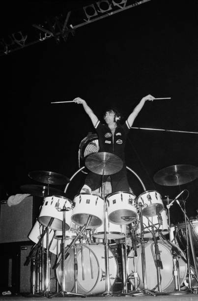 Keith Moon of rock band The Who performing live during 1975 OLD PHOTO
