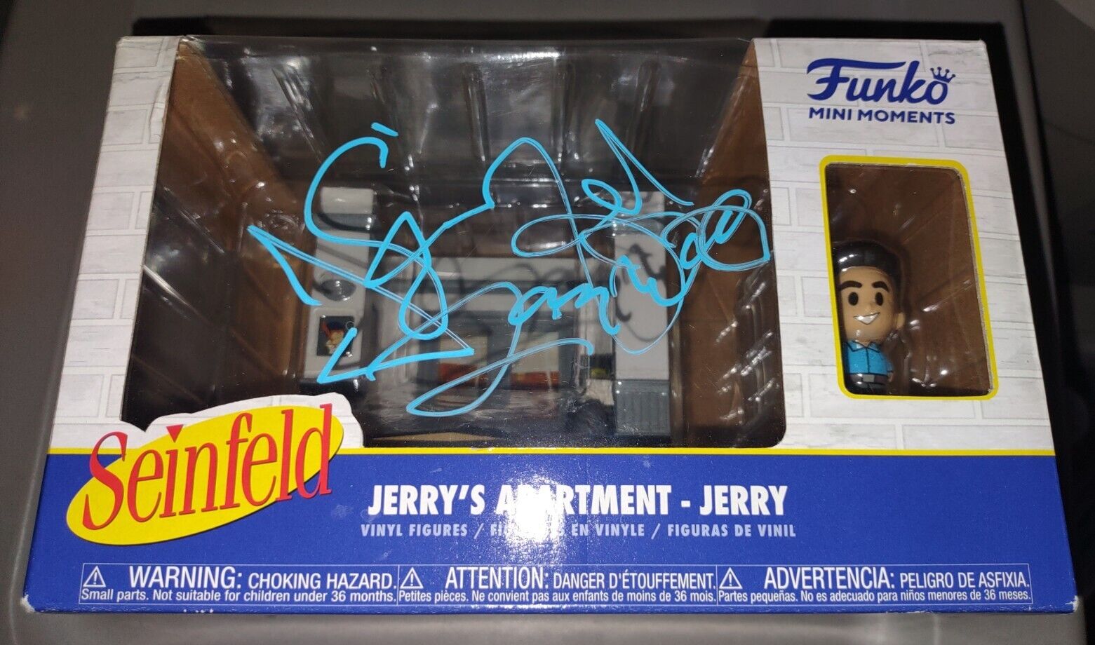 JERRY SEINFELD LARRY DAVID SIGNED JERRYS APARTMENT FUNKO POP TOY EXACT PROOF PIC