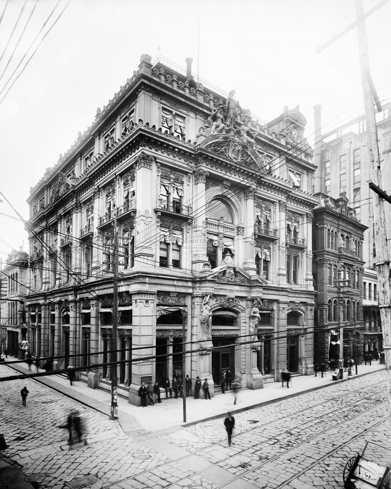 NEW ORLEANS COTTON EXCHANGE BUILDING CIRCA, LATE 1800s - 8X10 PHOTO (OP-849)