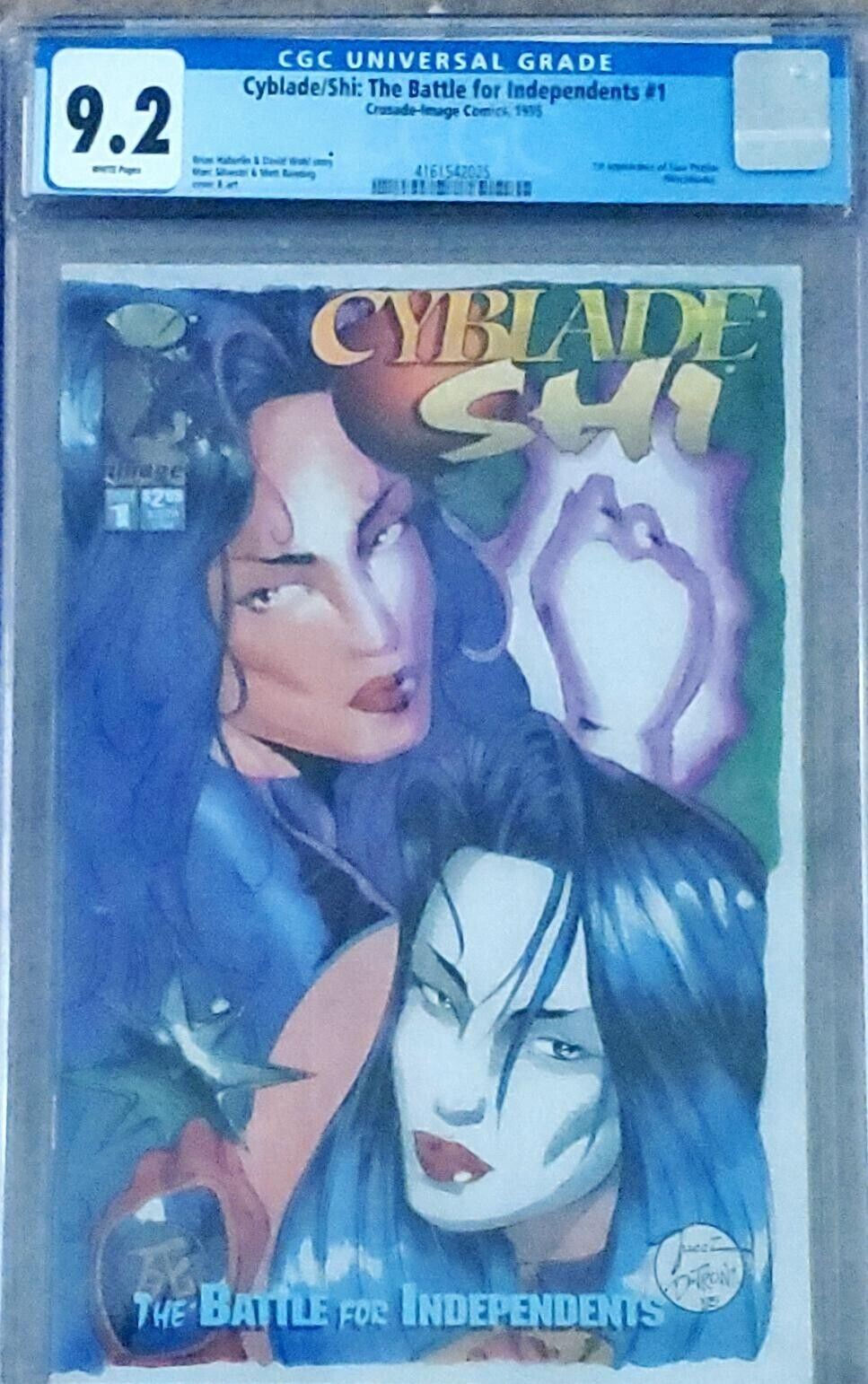Cyblade Shi The Battle for Independents 1B CGC 9.2 1st Sara Pezzini 