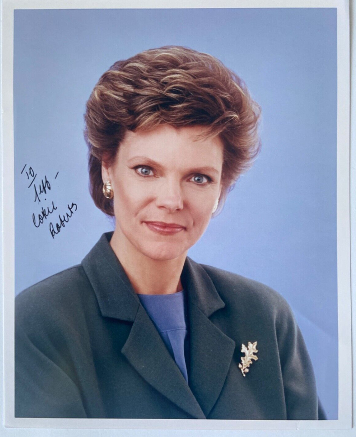 Cokie Roberts- Political Reporter- Signed & Inscribed 8\
