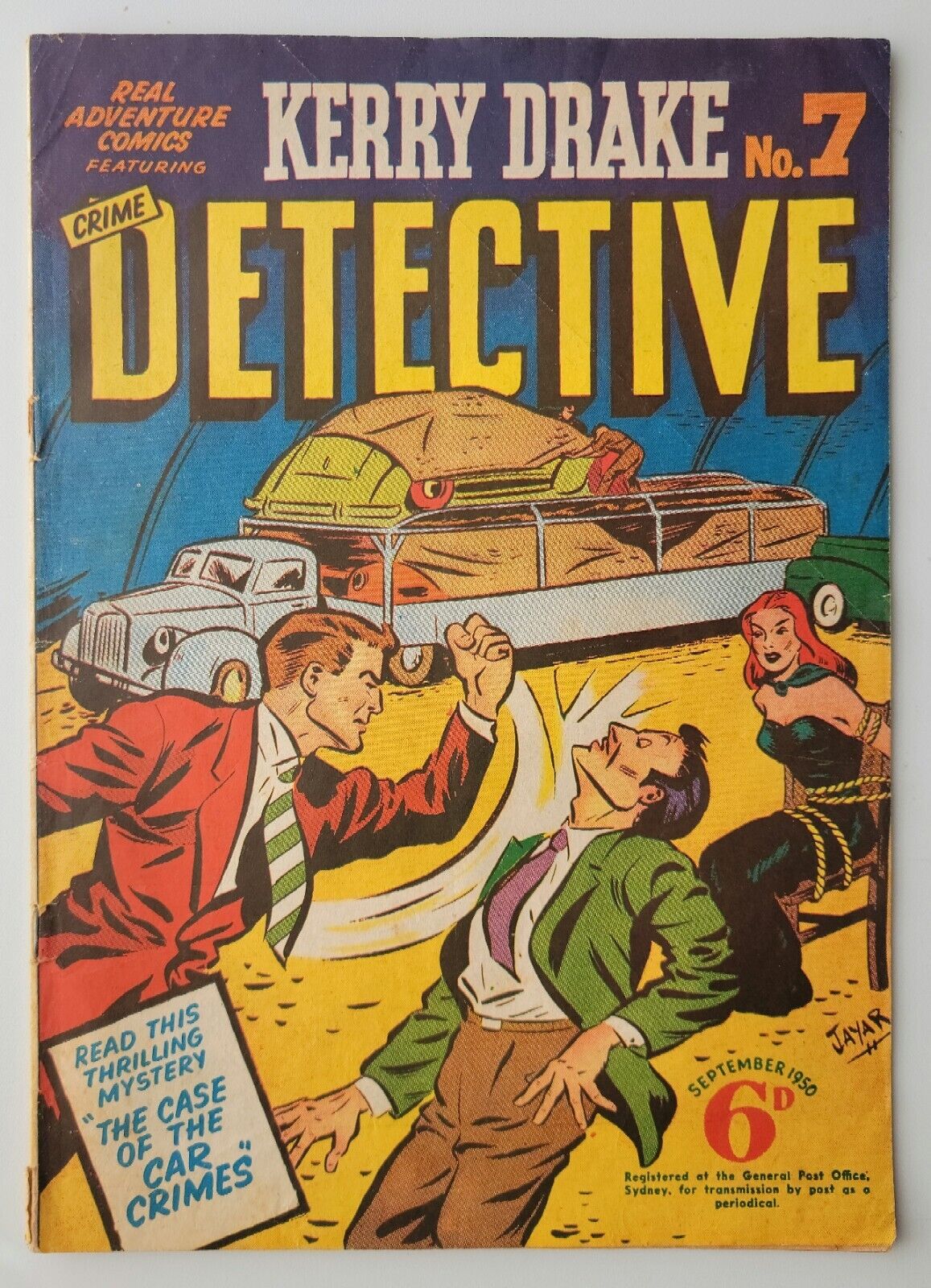 Golden Age Bondage Real Adventure Kerry Drake Crime Detective #7 Australia 1950