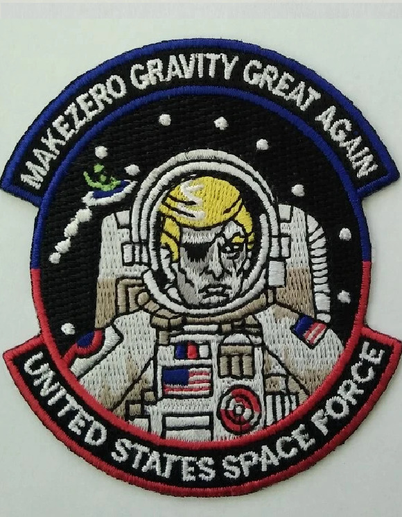 Patch Hook Fastener Compatible Trump Pirate Zero Gravity Space Force 3 Inches 
