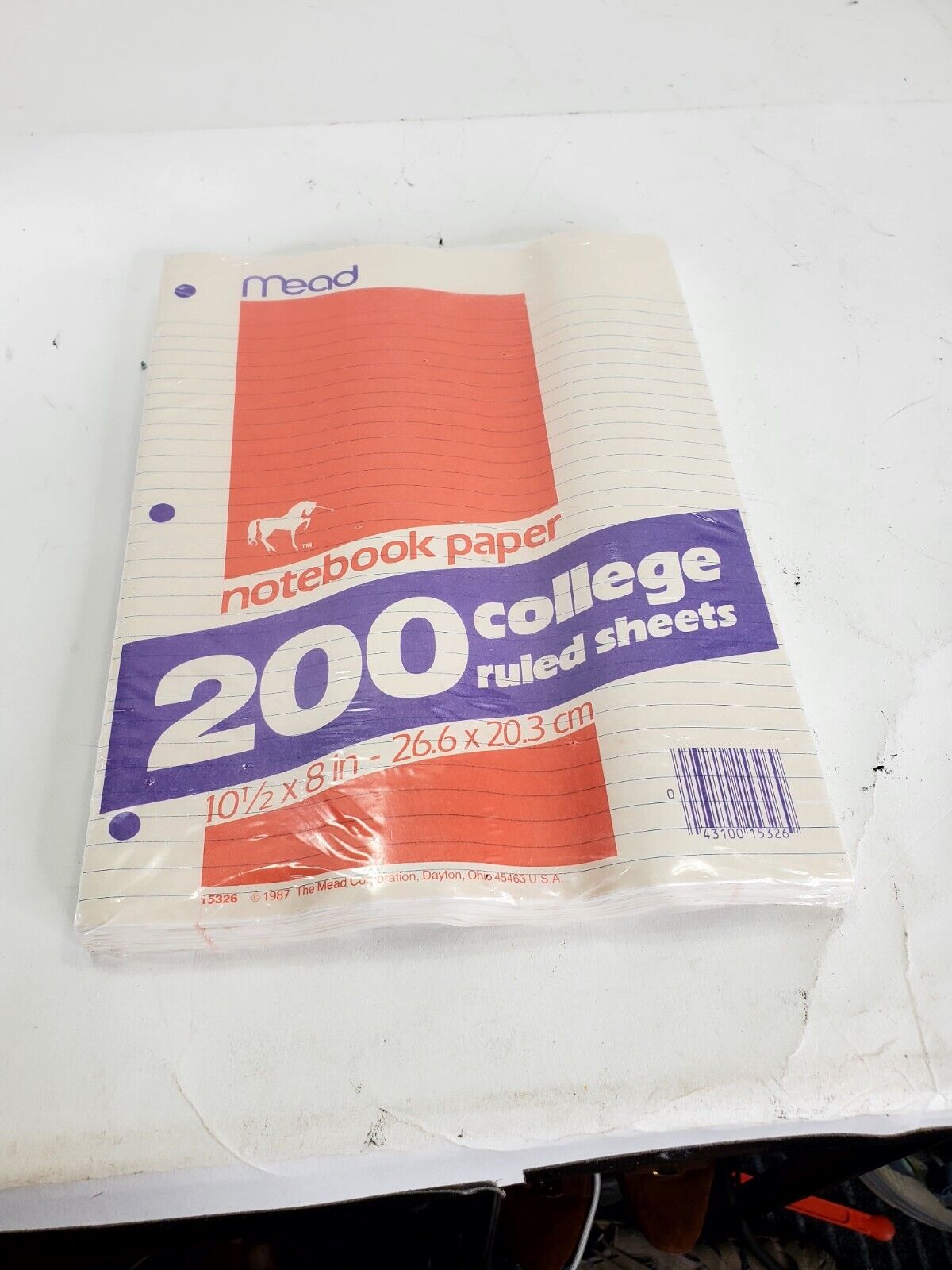 Vintage NOS 1987 Mead Notebook Paper College Ruled 10.5\