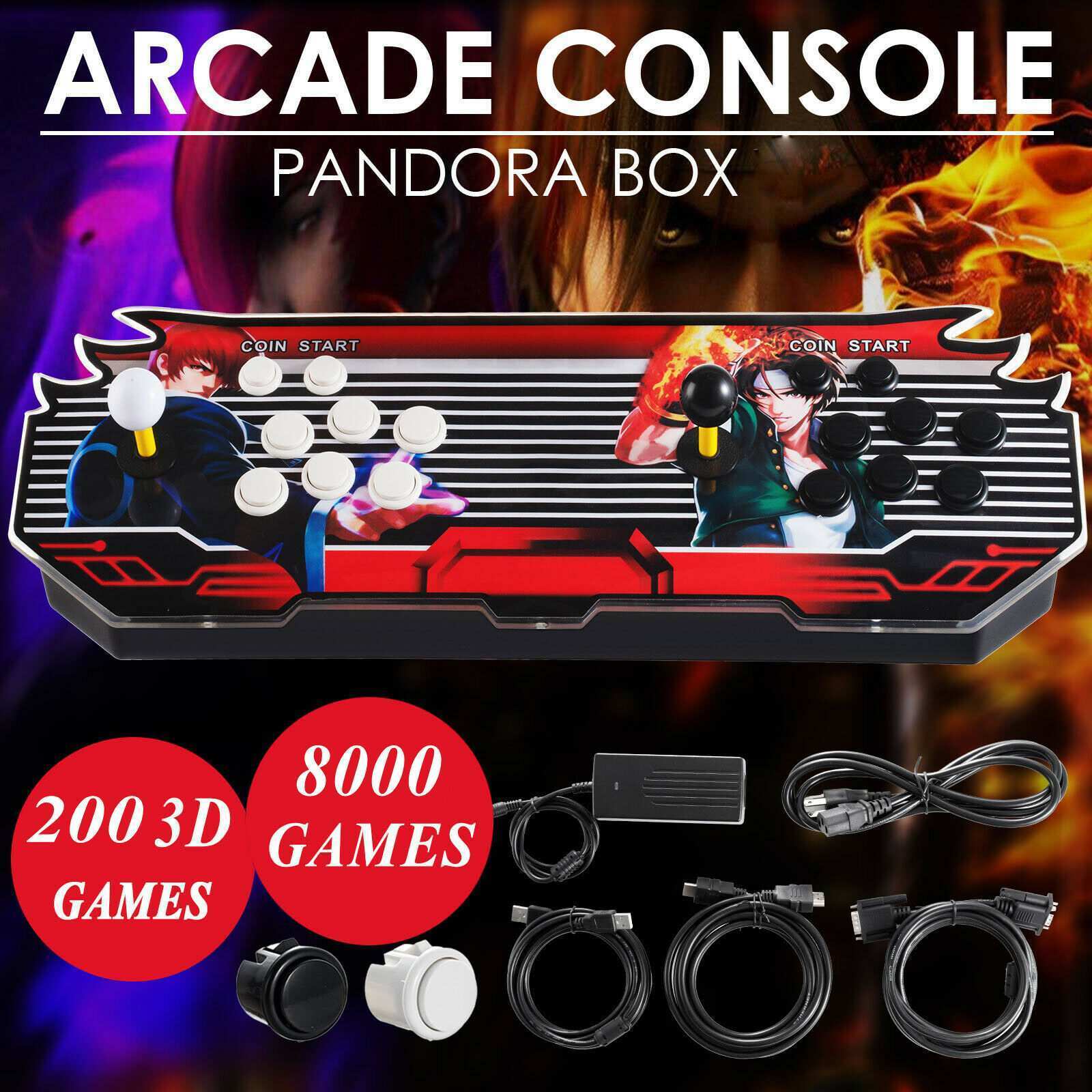 8000 Games Pandora Box WIFI 3D 18S Retro Video Games Double Stick Arcade Console