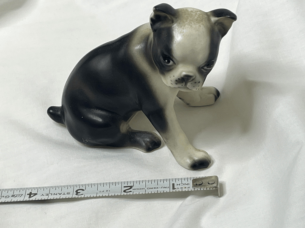 Vintage Lefton Boston Terrier Dog Figurine \