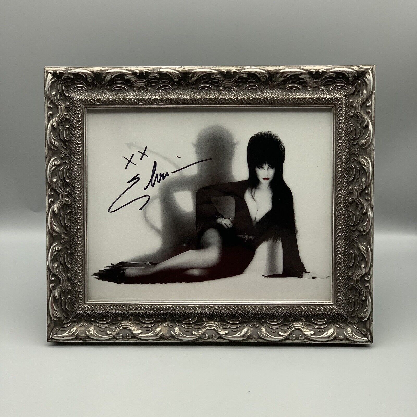 Vintage 2000 Elvira Autograph Photo 8” x 10” Mary Ann Halpin Framed RARE