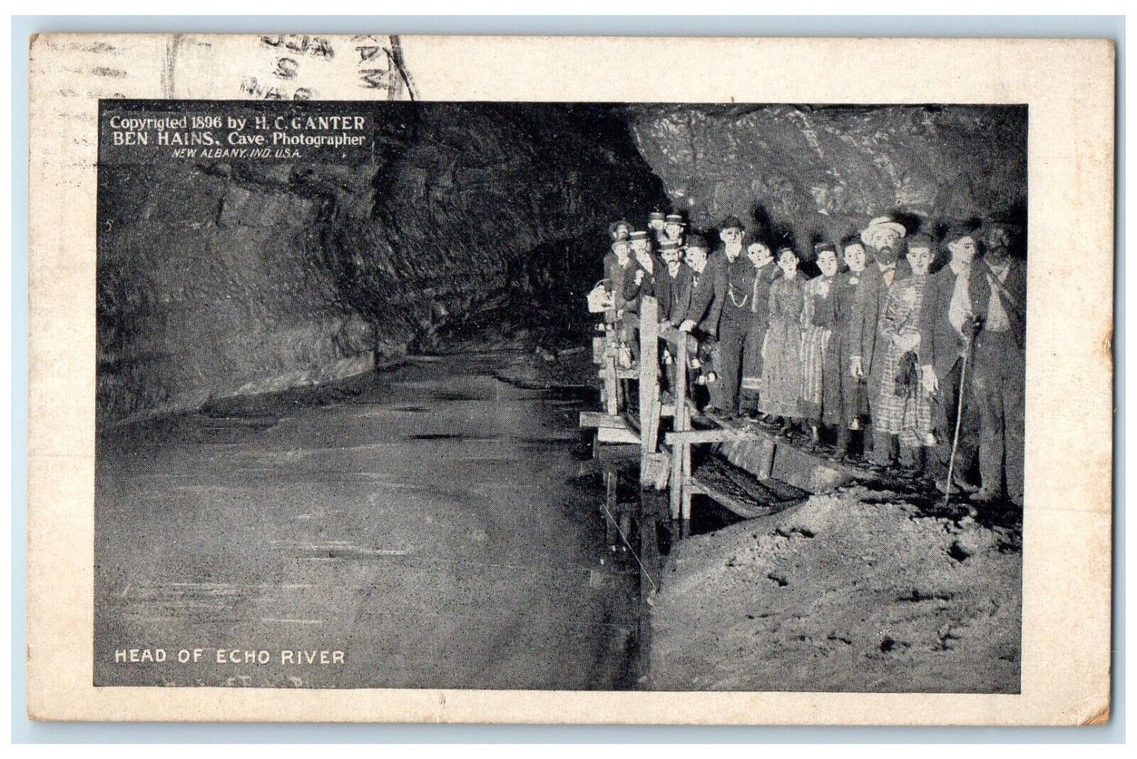 1922 Head Echo River Interior Mammoth Cave Kentucky KY Vintage Antique Postcard