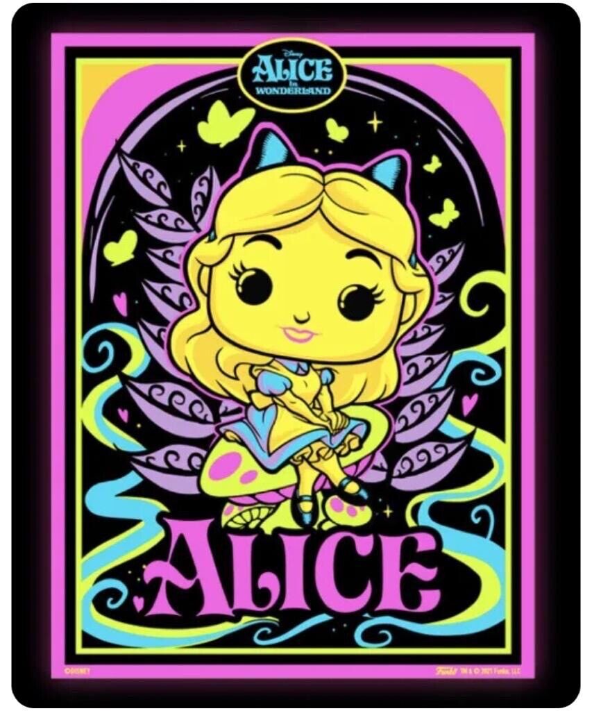 Funko Alice in Wonderland Black Light Poster: Alice 18x24 (New/Sealed)
