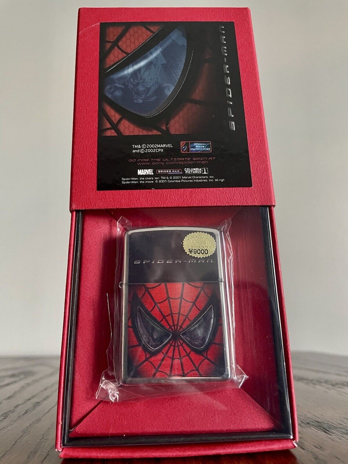 Spiderman ZIPPO 2002 Unfired Extreamly Rare ¡OFFICAL MOVIE MERCHINDISE¡