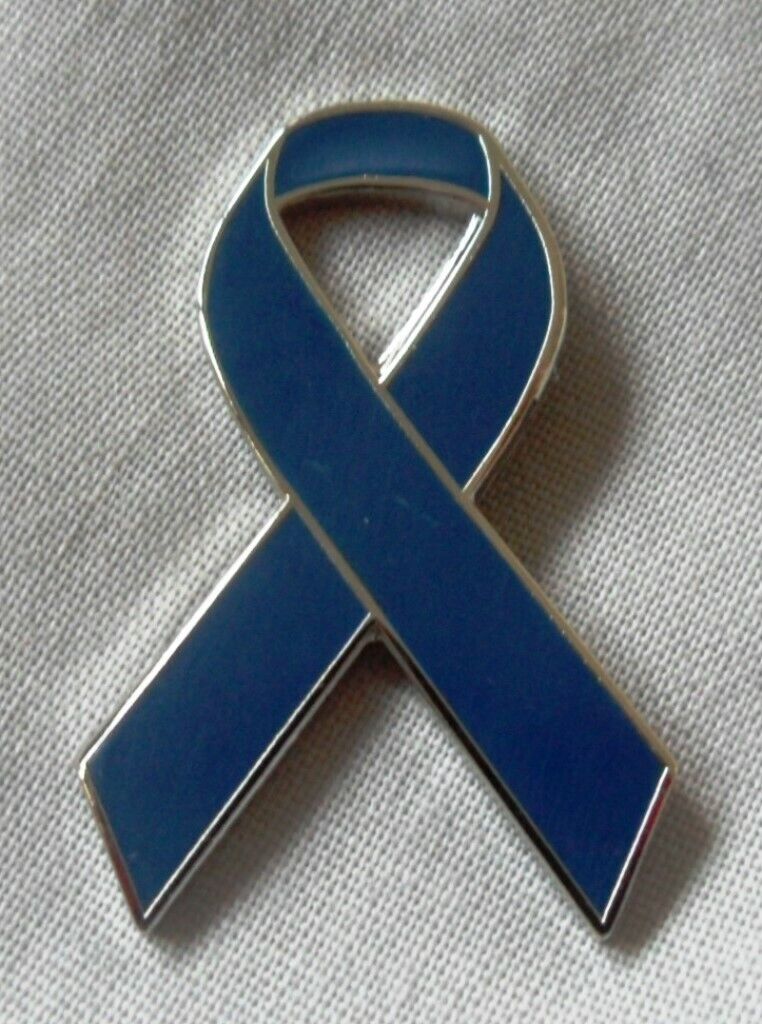 *NEW* Usher Syndrome Awareness blue ribbon enamel badge / brooch. Charity