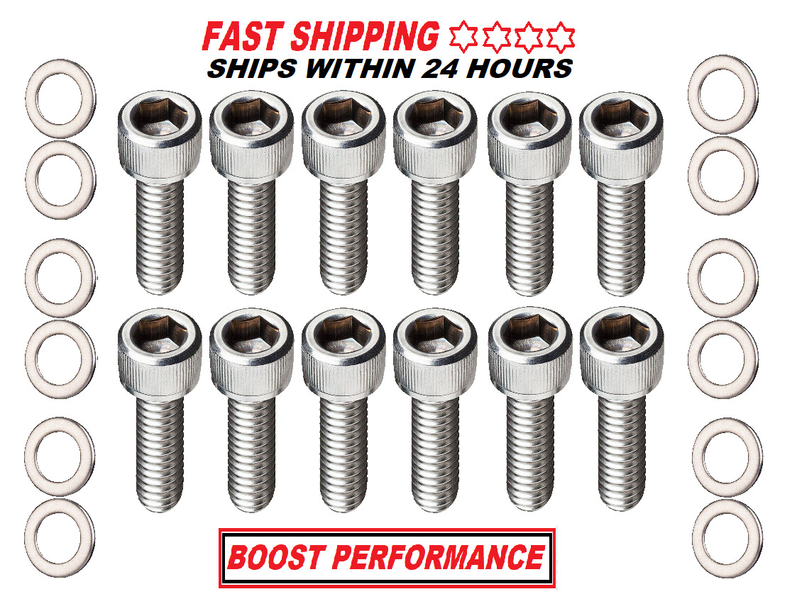 Small Block Ford SBF Stainless Steel Allen Bolts for Steel Valve Covers NEW