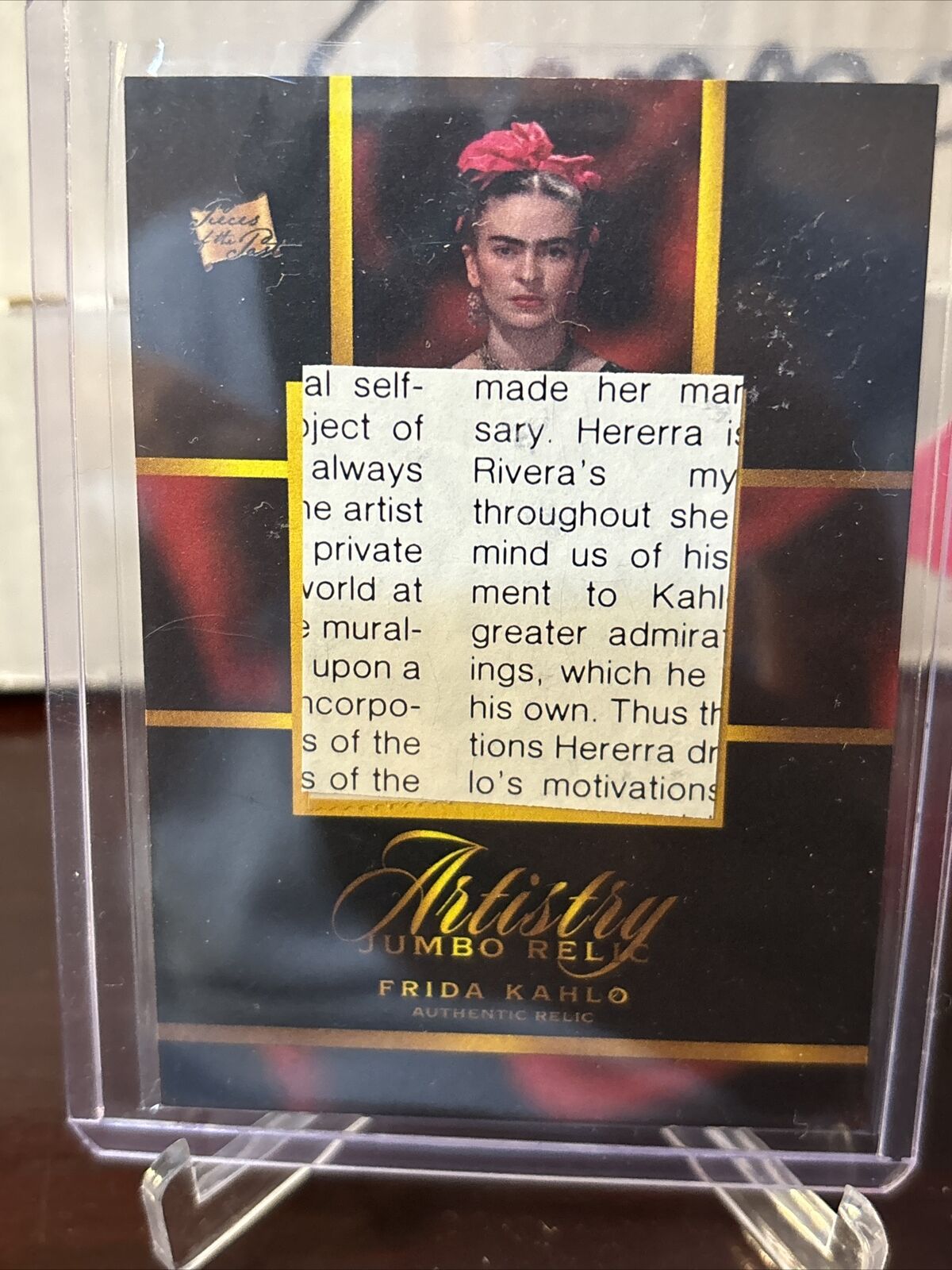 2023 PIECES OF THE PAST ART & MUSIC FRIDA KAHLO AUTHENTIC RELIC CARD