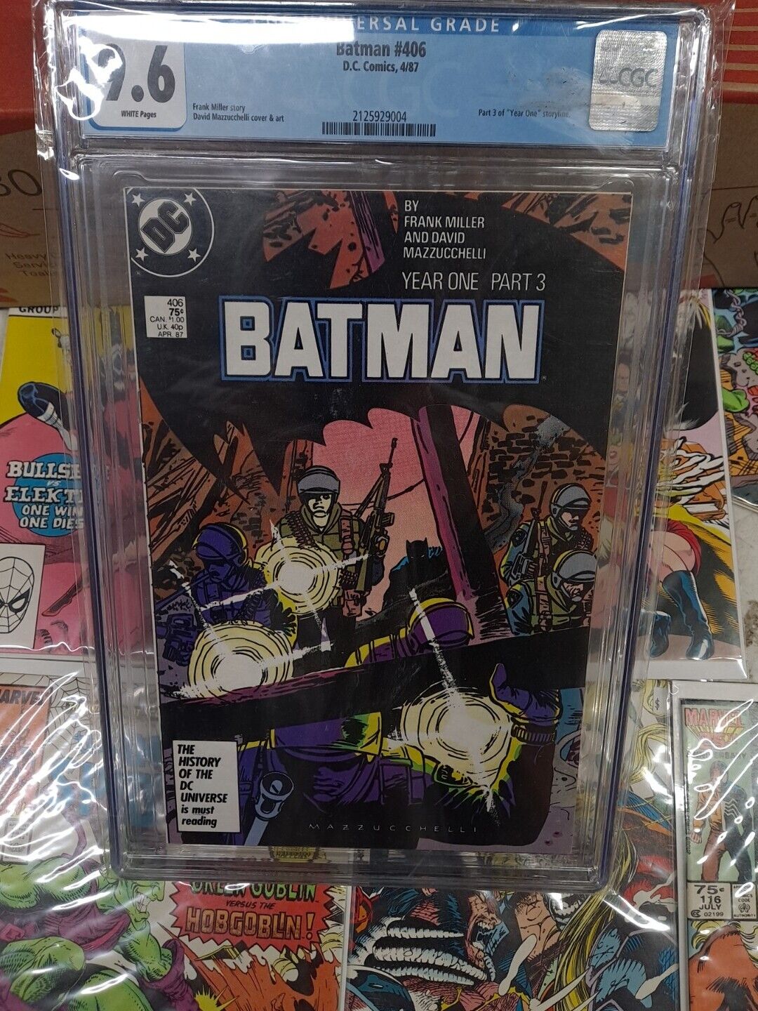 BATMAN #406 (DC, 1987) CGC Graded 9.6 ~ FRANK MILLER ~ YEAR ONE ~ White Pages